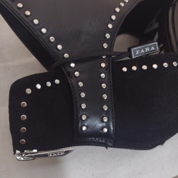 NWOT Zara Trafalac Size 11 Studded Ankle Boots - Picture 8 of 11